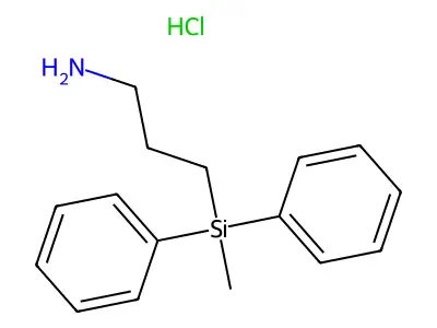 Propylamine, 3-(diphenylmethylsilyl)-, hydrochloride structure