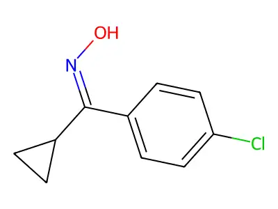 (4-Chlorophenyl)-cyclopropyl-methanone oxime structure
