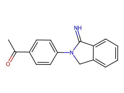 1-[4-(3-imino-1H-isoindol-2-yl)phenyl]ethanone structure
