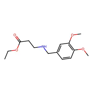 ethyl N-(3,4-dimethoxybenzyl)-beta-alaninate structure