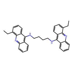 N~1~,N~4~-Bis(4-ethylacridin-9-yl)butane-1,4-diamine structure