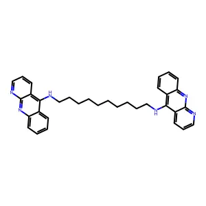 N~1~,N~10~-Bis(benzo[b][1,8]naphthyridin-5-yl)decane-1,10-diamine structure