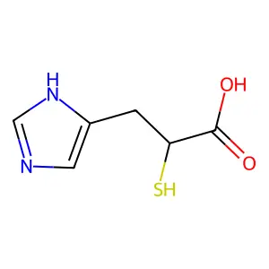 2-Mercapto-3-(5-imidazolyl)propionic acid structure