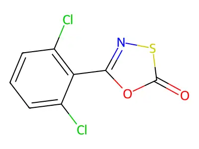 5-(2,6-Dichlorophenyl)-1,3,4-oxathiazol-2-one structure