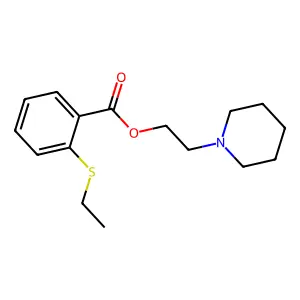 Benzoic acid, o-(ethylthio)-, 2-piperidinoethyl ester structure