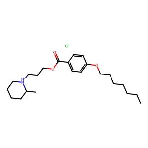 3-(2-Methylpiperidin-1-yl)propyl 4-(heptyloxy)benzoate--hydrogen chloride (1/1) structure