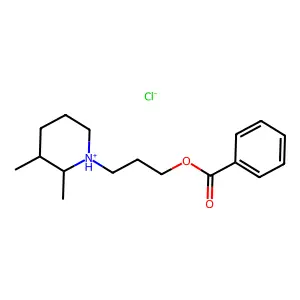 3-(2,3-Dimethylpiperidin-1-yl)propyl benzoate--hydrogen chloride (1/1) structure