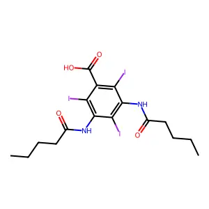 3,5-二戊酰氨基-2,4,6-三碘苯甲酸 structure