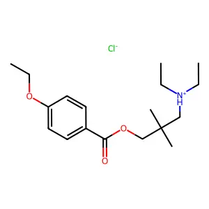 3-(Diethylamino)-2,2-dimethylpropyl 4-ethoxybenzoate--hydrogen chloride (1/1) structure