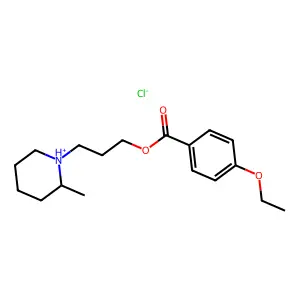 3-(2-Methylpiperidin-1-yl)propyl 4-ethoxybenzoate--hydrogen chloride (1/1) structure