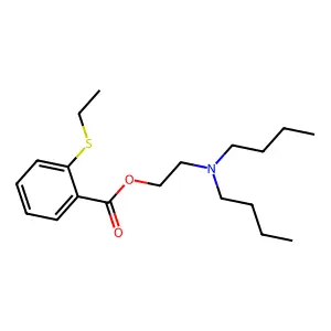 Benzoic acid, o-(ethylthio)-, 2-(dibutylamino)ethyl ester structure