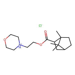 Camphane-2-carboxylic acid, (2-morpholinoethyl) ester, hydrochloride structure
