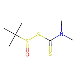 Carbamic acid, dimethyldithio-, tert-butylsulfinyl ester structure