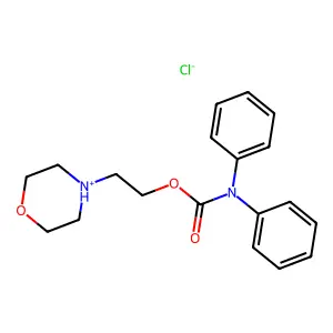 2-(Morpholin-4-yl)ethyl diphenylcarbamate--hydrogen chloride (1/1) structure