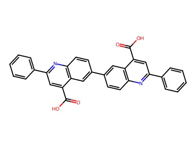 [6,6'-Biquinoline]-4,4'-dicarboxylicacid, 2,2'-diphenyl- structure