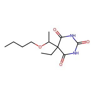 5-(1-Butoxyethyl)-5-ethyl-4,6-dihydroxypyrimidin-2(5H)-one structure