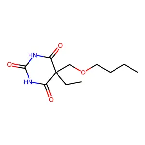 Barbituric acid, 5-(butoxymethyl)-5-ethyl-, structure