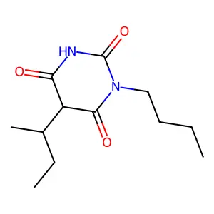 Barbituric acid, 1-butyl-5-sec-butyl- structure