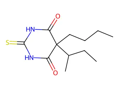 Barbituric acid, 5-butyl-5-sec-butyl-2-thio- structure