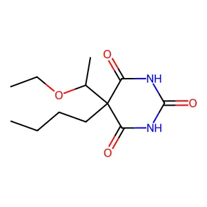 Barbituric acid, 5-butyl-5-(1-ethoxyethyl)- structure