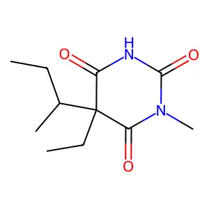 5-(Butan-2-yl)-5-ethyl-6-hydroxy-3-methylpyrimidine-2,4(3H,5H)-dione structure
