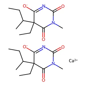 barbituric acid, 5-sec-butyl-5-ethyl-1-methyl-, calcium salt structure
