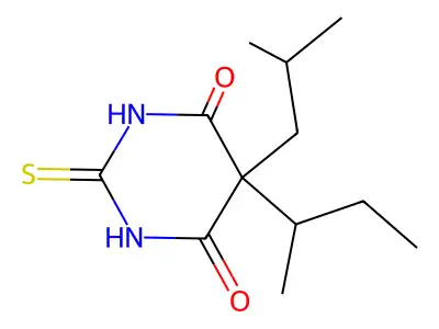 5-(Butan-2-yl)-4,6-dihydroxy-5-(2-methylpropyl)pyrimidine-2(5H)-thione structure