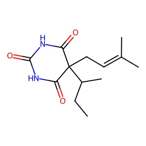 Barbituric acid, 5-sec-butyl-5-(3-methyl-2-butenyl)- structure