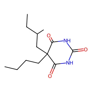 5-Butyl-5-(2-methylbutyl)-1,3-diazinane-2,4,6-trione structure