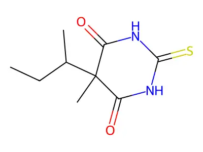 5-(Butan-2-yl)-4,6-dihydroxy-5-methylpyrimidine-2(5H)-thione structure
