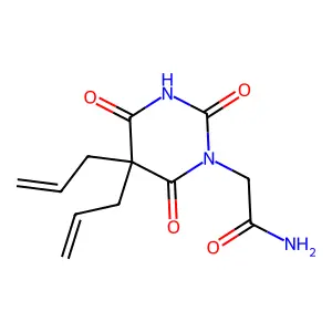 Barbituric acid, 1-carbamoylmethyl-5,5-diallyl- structure