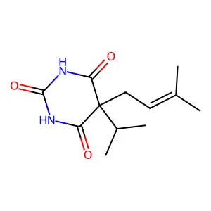 Barbituric acid, 5-(2-isopentenyl)-5-isopropyl- structure