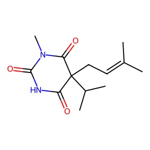 Barbituric acid, 5-(2-isopentenyl)-5-isopropyl-1-methyl- structure