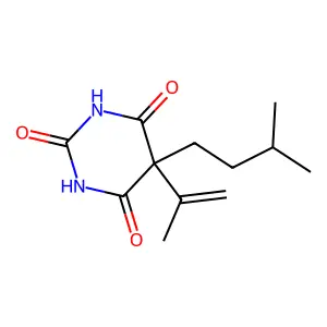 Barbituric acid, 5-isopentyl-5-isopropenyl- structure