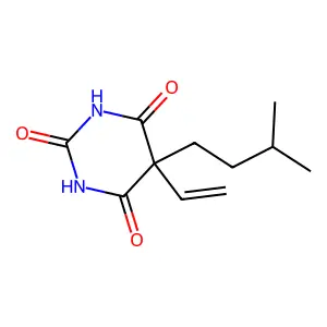 Barbituric acid, 5-isopentyl-5-vinyl- structure