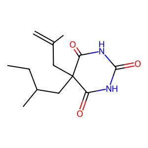5-(2-Methylbutyl)-5-(2-methylprop-2-enyl)-1,3-diazinane-2,4,6-trione structure