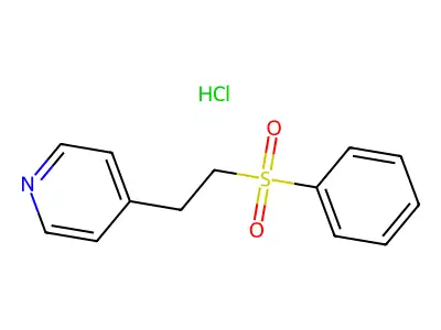 Pyridine, 4-(2-(phenylsulfonyl)ethyl)-, hydrochloride structure