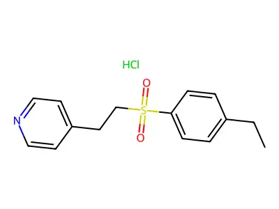 Pyridine, 4-(2-(4-ethylphenylsulfonyl)ethyl)-, hydrochloride structure