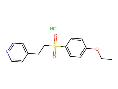 Pyridine, 4-(2-(4-ethoxyphenylsulfonyl)ethyl)-, hydrochloride structure