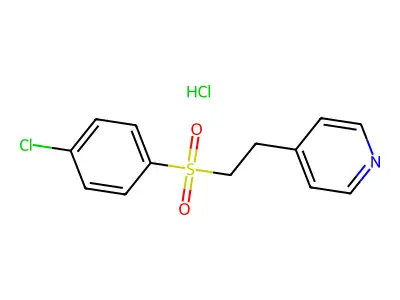 Pyridine, 4-(2-(4-chlorophenylsulfonyl)ethyl)-, hydrochloride structure