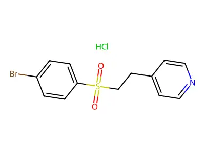 Pyridine, 4-(2-(4-bromophenylsulfonyl)ethyl)-, hydrochloride structure
