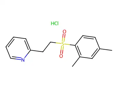 Pyridine, 2-(2-(2,4-xylylsulfonyl)ethyl)-, hydrochloride structure
