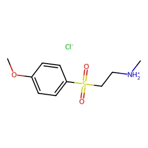Ethylamine, 2-(4-methoxyphenylsulfonyl)-N-methyl-, hydrochloride structure