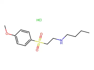 Butylamine, N-(2-(4-methoxyphenylsulfonyl)ethyl)-, hydrochloride structure