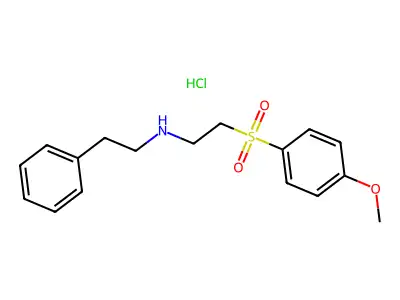 Phenethylamine, N-(2-(4-methoxyphenylsulfonyl)ethyl)-, hydrochloride structure
