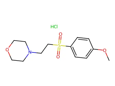 Morpholine, 4-(2-(4-methoxyphenylsulfonyl)ethyl)-, hydrochloride structure