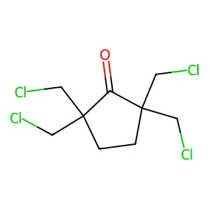2,2,5,5-Tetrakis(chloromethyl)cyclopentanone structure