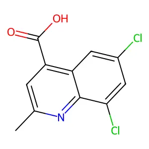 6,8-Dichloro-2-methylquinoline-4-carboxylic acid structure