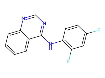 N-(2,4-difluorophenyl)quinazolin-4-amine structure
