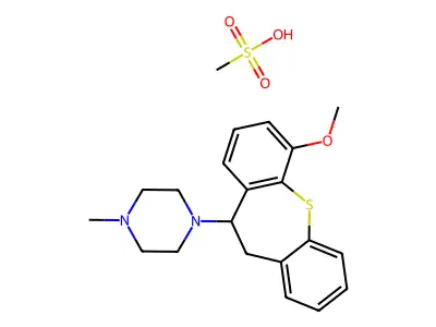 6-Methoxy-10-(4-methylpiperazino)-10,11-dihydrodibenzo(b,f)thiepin methanesulfonate structure